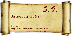 Selmeczy Iván névjegykártya
