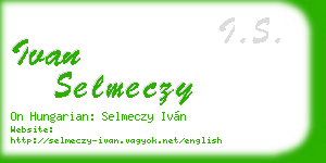 ivan selmeczy business card